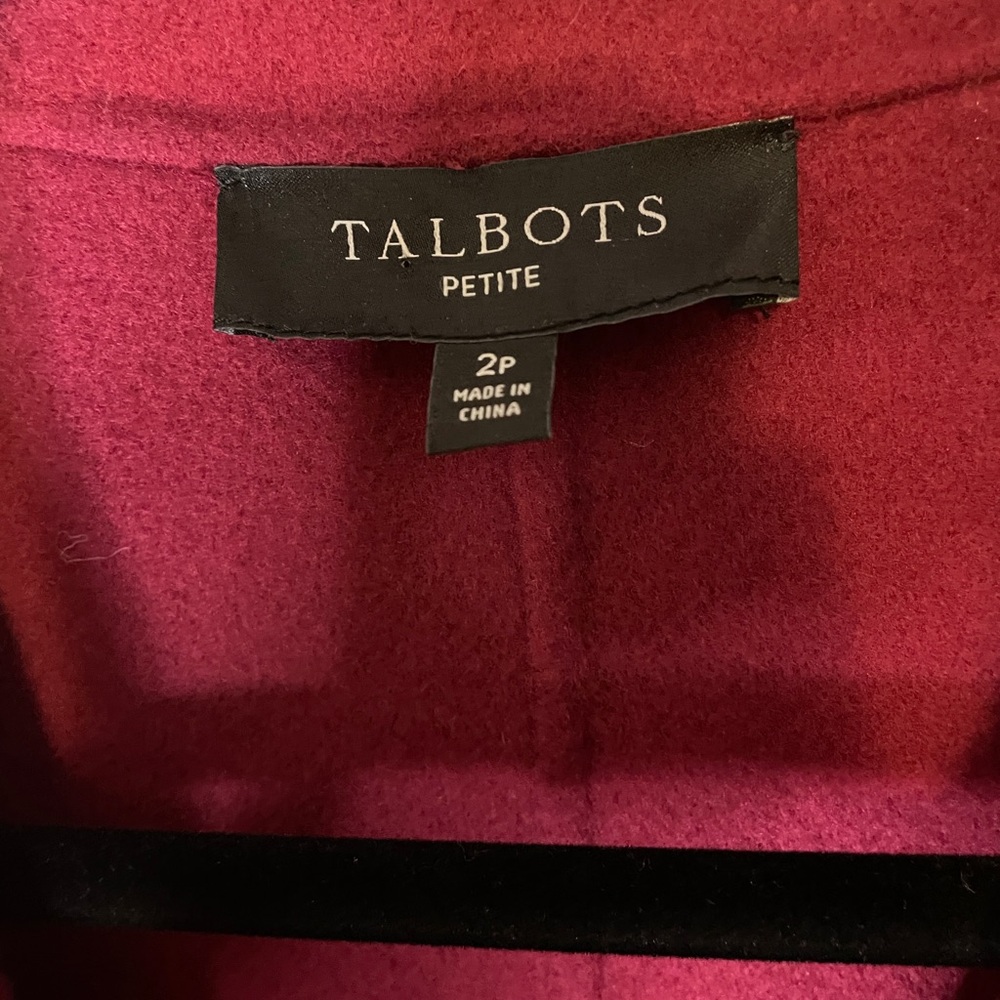 Talbot's Double Face Wing Collar Jacket Wool 2p C… - image 2